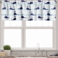 thumbnail image 3 of Ambesonne Whale Valance & Curtain, Blue Fish on Water, 55"x36", Pale Blue Navy Blue, 3 of 6