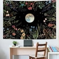 thumbnail image 4 of Gojian Moonlit Garden Tapestry Boho Moon Tapestry Floral Flower Tapestries Colorful Plants Tapestries Black Wall Hanging Decor for Home, 4 of 6