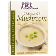 HealthSmart Cream of Mushroom High Protein Soup, Low Calorie, Low Carb, Low Fat, Gluten Free, 7/Box