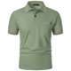thumbnail image 4 of pstuiky camisetas para hombre, Camisa de manga corta con cuello vuelto, versátil, de color liso y estilo informal para hombre camisas casuales para hombre xxxl, 4 of 5