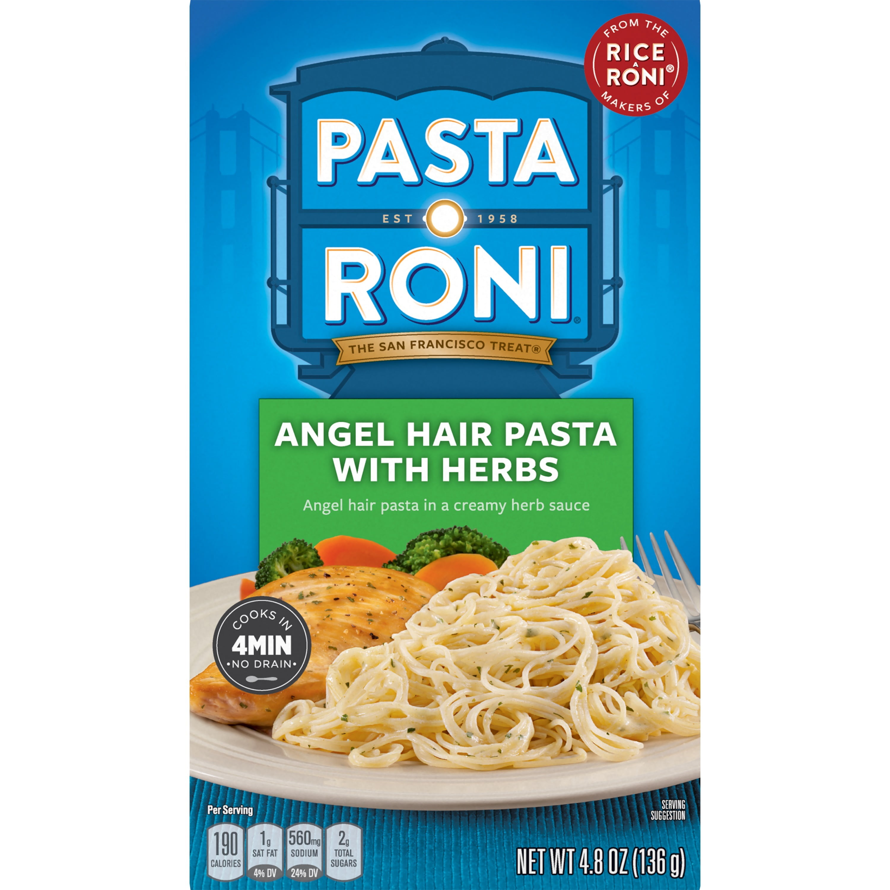 Pasta Roni Angel Hair Pasta with Herbs, 4.8 oz Box