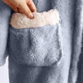 thumbnail image 3 of Women's Flannel Nightgown, Hood Fuzzy Fleece Cozy Plush Warm Winter Pullover Loungewear Sleepdress with Pocket, 3 of 6