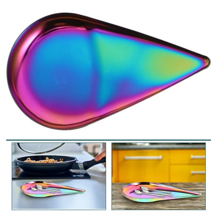 Luxshiny Stainless Steel Spoon Rest for Cooking, Multi-Purpose Kitchen Tool, 1 Piece