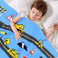 thumbnail image 4 of LHSHID Cute Truck Construction Blanket Super Soft Flannel Throw Blankets Tractor Cars Blankets Bedding for Boys Girls Adults Gifts 60"x80", 4 of 7