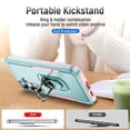 thumbnail image 5 of For Samsung Galaxy S26+ 5G Case With 360° Rotation Metal Ring Holder【Magnetic Car Mount】Shockproof Rugged Full Body Protection Heavy Duty Dust/Drop Proof Cover Case​,Green&Pink,For Galaxy S26+(5G), 5 of 9
