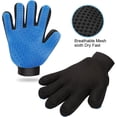 thumbnail image 2 of [Upgrade Version 2PCS Pet Grooming Glove - Gentle Deshedding Brush Glove Massage Tool with Enhanced Five Finger Design - Perfect for Dogs & Cats, Blue, 2 of 5