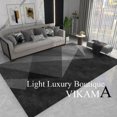 thumbnail image 2 of VIKAMA - Alfombra geométrica de lujo de terciopelo de cristal, ligera, para dormitorio, mesita de noche, sala de estar, sofá, antideslizante, resistente a la suciedad, lavable, 2 of 5