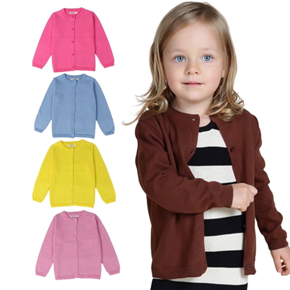 KYAIGUO Toddler Kids Cable Knit Sweater for Boys Girls Open Front Cover up Tops Baby Long Sleeve Cardigan Sweater 12M-7T