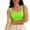 Neon Lime Green, variant on Womens Basic Square Neck Sleeveless Crop Tops Cute Double Layer Seamless Slim Fit Tank Tops