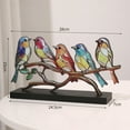 thumbnail image 6 of Colorful Wooden Bird Decorations for Home - Elegant Garden & Indoor Hanging Pendants, Flower Pot Balcony Decor, Easy to Install Bird Group Ornaments, Unique Textured Wooden Wall Art Decorations, 6 of 7