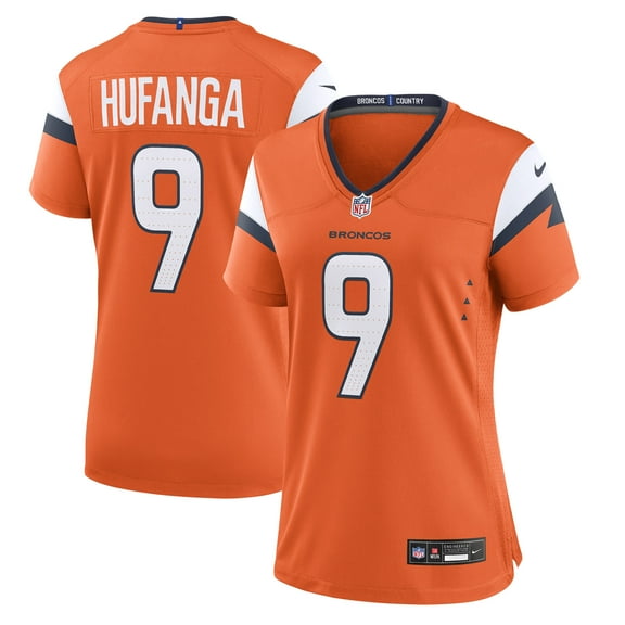 Women's Nike Talanoa Hufanga Orange Denver Broncos Team Game Jersey