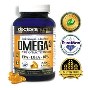 Natural Wild Omega 3 DPA Fish Oil Supplement by Doctors Nutra Nutraceuticals - 2,900 Milligrams Triple Strength Ultra Pure Concentrated, EPA-DPA-DHA, with no Fish-Tasting Burps - 30 Servings