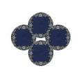 thumbnail image 7 of 15 Inch Round Placemats Set of 4, Christmas Blue Non Slip Heat Insulation PP Table Mats, Xmas Golden Snowflakes Winter Vintage Washable Place Mats for Kitchen Dining Party Table Decor, 7 of 7