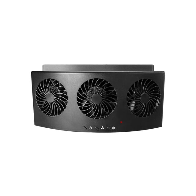 Kenally Ventilador de refrigeración para automóvil 2 velocidades Ajustable Montado Verano Auto Refrigerador interior Desodorización Ventilador de Paneles de instrumentos para automóviles Negro Kenally VI016028-01B