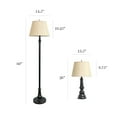thumbnail image 3 of Elegant Designs Restoration Bronze Three Pack Lamp Set (2 Table Lamps, 1 Floor Lamps), 3 of 4