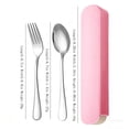 thumbnail image 2 of Portable Stainless Steel Fork and Spoon Cutlery Set with Compact Storage Box, Travel Camping Picnic Utensils, 2 Pieces Total, 2 of 5