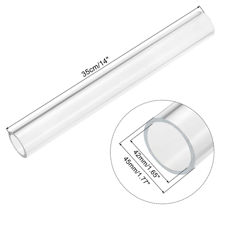 Clear Acrylic Pipe Tube – 8mm ID, 12mm OD, 305mm Length For DIY Lamps, Water Cooling & Crafts