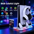 thumbnail image 6 of Pecham PS5 Stand Cooling Station with Fan Fit for PS5/PS5 Slim Console, Charging Station with Dual Controller Charger, Headset Holder, Vertical Charging Stand for PS5 Slim Disc/Digital, 6 of 9