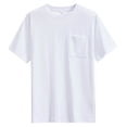 thumbnail image 2 of pstuiky camisetas de hombre, Suéter casual de manga corta con cuello redondo y diseño liso cómodo para hombre camisas casuales para hombre xxxl, 2 of 8