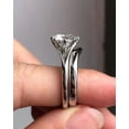 thumbnail image 2 of 2CT Round Cut Lab Created Diamond Women's Engagement Bridal Ring Set 14K White Gold plated, 2 of 4