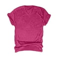 thumbnail image 7 of Icvfdpl Womens Summer Casual T Shirts Tops Cap Sleeve Top V Neck Solid Color Tshirt Loose Fit Blouse Cool Female Beach Wear, 7 of 7