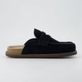 thumbnail image 5 of Cushionaire Zola Suede Clogs for Women | Genuine Suede Slip on Penny Loafer Clogs with Cork Footbed | Classic Closed Toe Mule Design for Everyday Casual Wear, 5 of 15