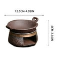 thumbnail image 3 of AYktou Ceramic Teapot Warmer - Tea Stove Warmer Set, Candle Heating Tea Warmer Tea Roasting Stove Set Coffee Milk Warmer with Tealight Tray Accessories Leisure Roasting Enhanced Tea Aroma, 3 of 5