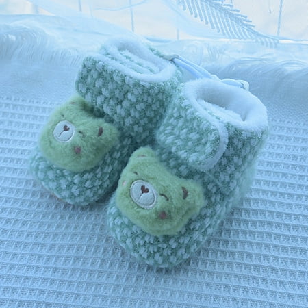

Cathalem Boots with Ribbon Baby Boots Toddler Shoes Cotton Shoes Plus Velvet Thick Warm Soft Soled Shoes Womens Cowboy Boots Flag Green 12 Months