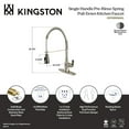 thumbnail image 5 of Gourmetier GSY8898AKL Kaiser Single-Handle Deck-Mount Pre-Rinse Kitchen Faucet, Brushed Nickel/Black Stainless Steel, 5 of 6