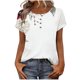 thumbnail image 3 of TaTaai Short Sleeve Button Up Shirt for Women Printed Round Neck Casual Blouse Fashion Unstructured Print Soft Lightweight Top for Spring Summer Vacation Gift, 3 of 8