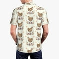 thumbnail image 4 of Balery Flower Chicken Printed Men’s Short Sleeve Polo Shirt, Midweight Men's Shirt,Golf Polo shirts -4X-Large, 4 of 9