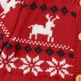 thumbnail image 6 of Baby Jacket Winter Red Christmas Reindeer Newborn Infant Boys Girls Knitted Coats Casual Long Sleeves Button Up Toddler Knitwear, 6 of 7