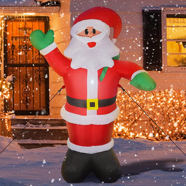 Papá Noel inflable de 8 pies Zhivalor decoración de patio Navidad con LED