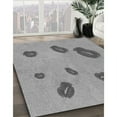 thumbnail image 3 of Ahgly Company Tapis Rond Lavable en Machine Intérieur Transitionnel Gris Nuage Gris, 3 Pieds Rond, 3 of 7