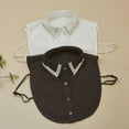 thumbnail image 3 of Camicover 2 pieces Fake Collar Detachable Dickey Collar Half Shirt Blouse Collar for Women, 3 of 7