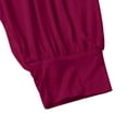 thumbnail image 3 of Sedceaty Women's Bloomers Solid Color Elastic Band Loose Comfortable Breathable Yoga Wide Leg Pants, 3 of 5