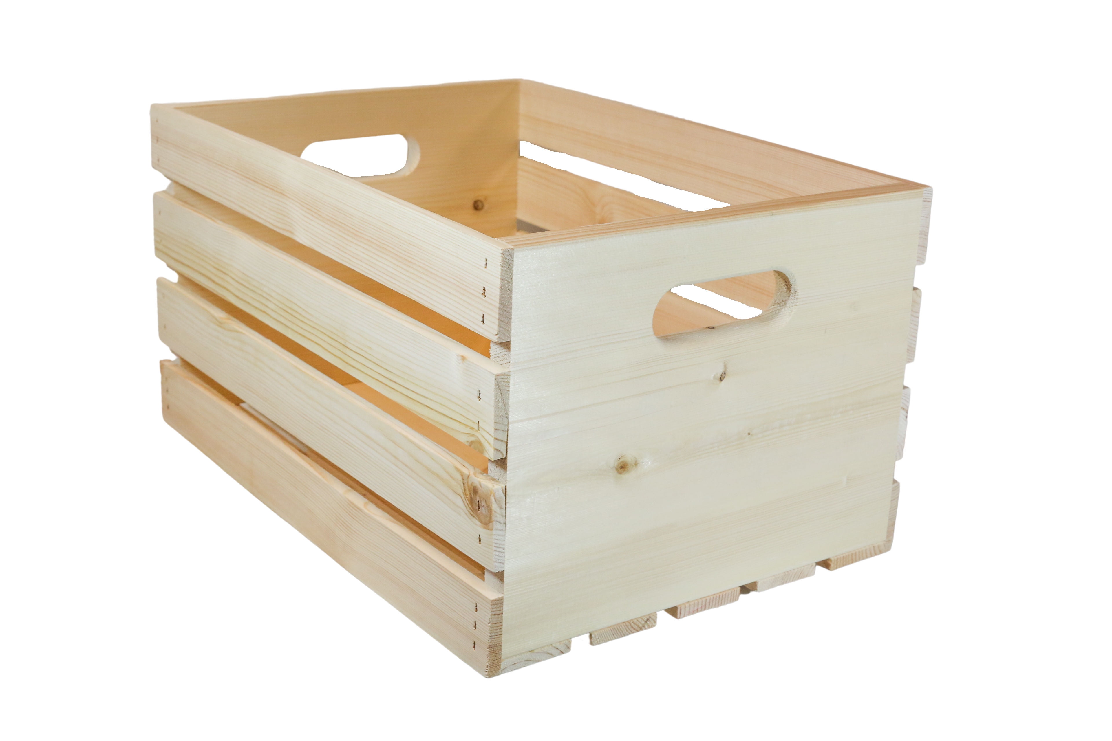 (3 pack) Hello Hobby Unfinished Wood Crate, 18 in x 12.5 in x 9.5 in