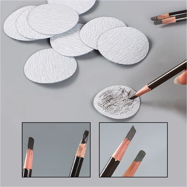 LOLIPPYY 20Pcs Eyeliner Sharpener Tool Fine Grit Sandpaper for Women Beauty Routine Essentials
