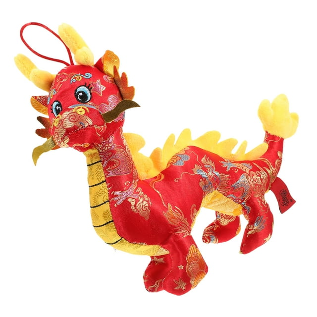 Muñeco de dragón chino, dragón de peluche realista, muñeco de dragón de peluche realista, decoración de Año Nuevo