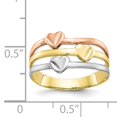 thumbnail image 3 of Primal Gold 10 Karat Two-tone with White Rhodium-plated Heart Ring, 3 of 8