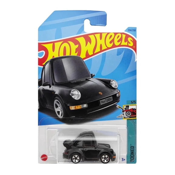 Hot Wheels 1:64 Porsche 911 Turbo 3.6 Tooned 3 Years & Above (Black)