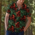 thumbnail image 6 of Red Octopus Hawaiian Shirt For Men Vintage Aloha Summer Tropical Mens Hawaiian Shirts Short Sleeve Button Down Shirt Men, 6 of 7
