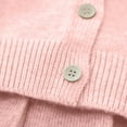 thumbnail image 4 of Conjuntos de blusas y camisas de cuello redondo y manga larga Cárdigan de lazo para niña Conjunto de suéter de punto Cárdigan para niña Conjunto de dos piezas Top y falda Top de poliéster para niños, 4 of 7