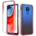 thumbnail image 3 of For Motorola Moto G Play Phone Case (2021), Mantto Full body Clear Cover PC + TPU Shockproof Anti-Scratch Gradient Bumper Rugged Two-layer Protection Cover for Motorola Moto G Play 2021 - Red, 3 of 8