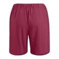 thumbnail image 5 of SOOMLON Men's Classic Cargo Shorts Cargo Shorts Drawstring Comfy Shorts Pocket Cotton Linen High Waist Loose Bandage Pants Knee Length Red XL, 5 of 5