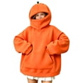 thumbnail image 3 of Tbopshirt Girls Hoodies Long Sleeve Halloween Pumpkin Hoodie Size 5-16 Year Oversized Pullover Sweatshirt Fall Winter Warm Tops, 3 of 8