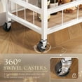 thumbnail image 5 of Homall Bar Cart Home Industrial Mobile Bar Cart with Wine Rack, Glass Holder and Wood Storage Shelves for Living Room, Kitchen, Party, White, 5 of 7