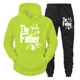thumbnail image 3 of Conjunto de 2 piezas con capucha y pantalones divertidos para papá primerizo, ropa deportiva clásica, sudadera holgada de otoño, traje gráfico, 3 of 4