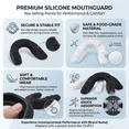 thumbnail image 4 of ROSEXIXI Mouth Guard Boxing 10 Pack Black Silicone Mouthguard Shock-Absorbing Football Mouth Guard Slim-Fit MMA Mouthguards for Basketball Taekwondo Wrestling and Combat Sports Sparring Gear, 4 of 6