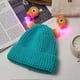 thumbnail image 2 of Kids cute luminous little monster knitted hat, funny luminous monster handmade hat, women winter hats, kids winter hat, 2 of 5